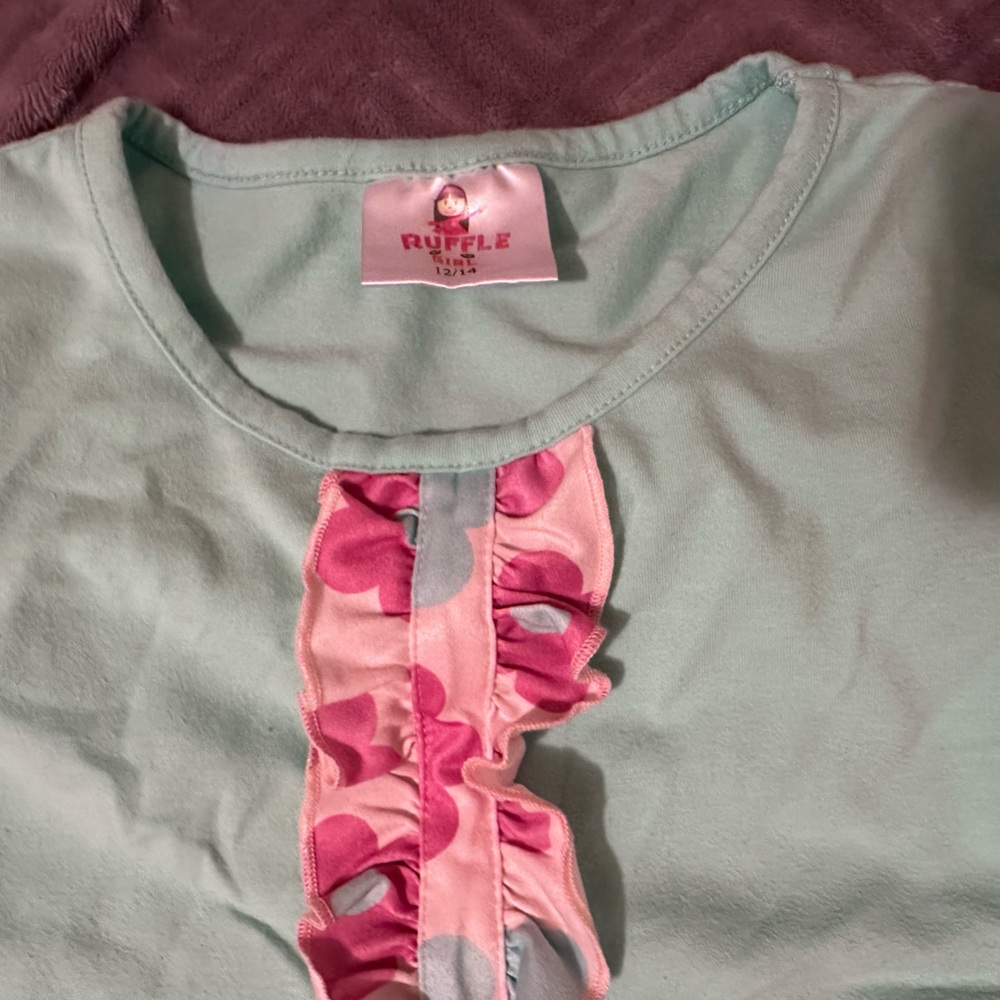 Mint Green and Pink Top